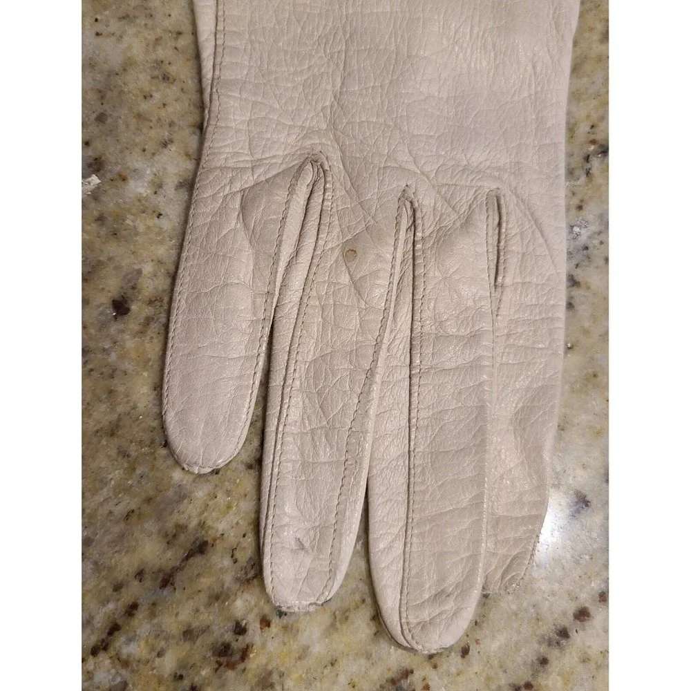 Vintage Size S 6 Beige Soft Kid Leather Formal 7